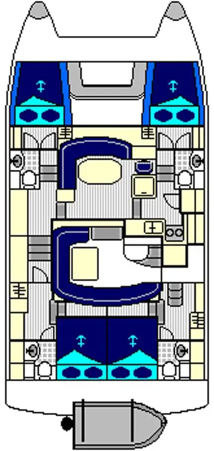 Used Power Catamaran for Sale 2003 Lagoon 43 Power  Boat Highlights